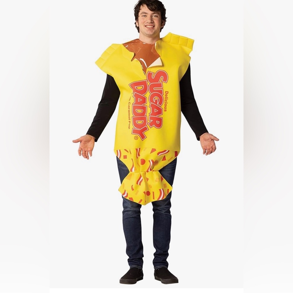 Sugar Daddy Halloween Costume, Fit Small to XLarge,Caramel Candy Food Snacks